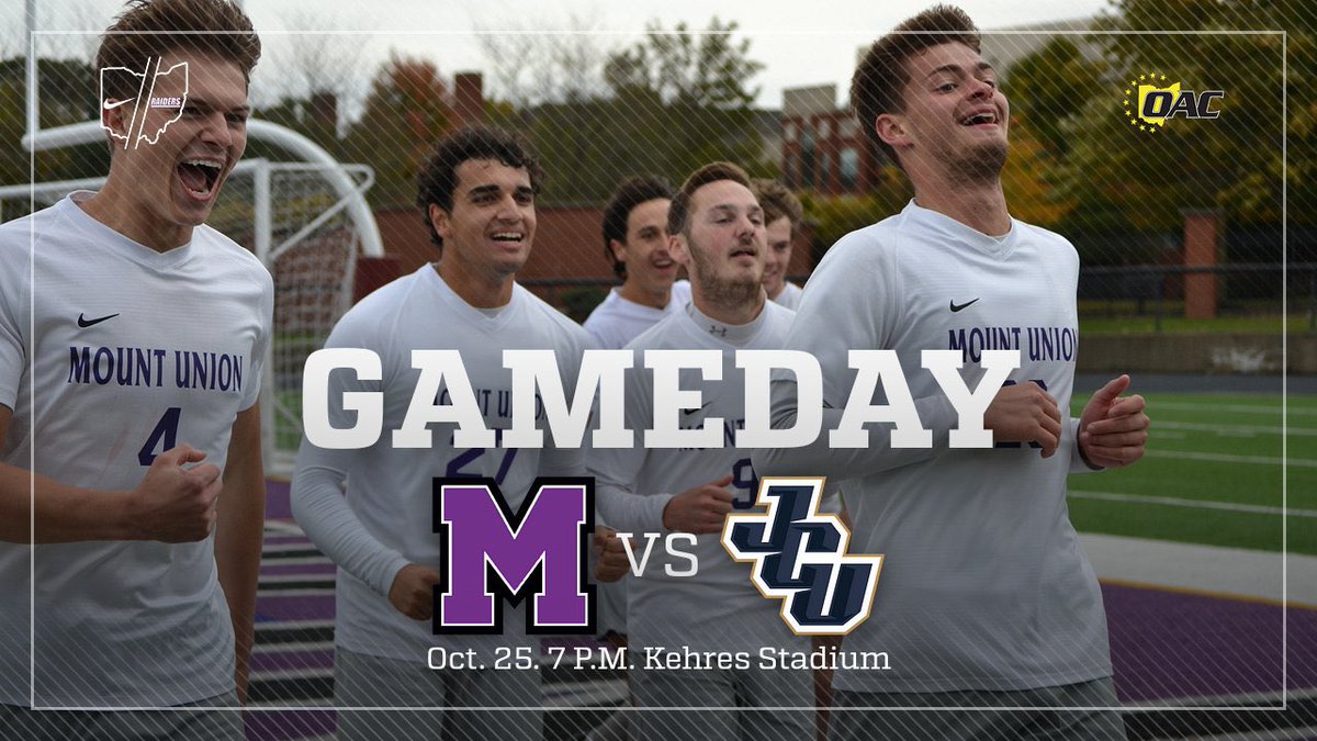 GAMEDAY! The lads are back in action for a massive OAC matchup inside Kehres stadium tonight against JCU!Kickoff at 7 P.M. Be there! #gomountgo #oac #NCAASoccer