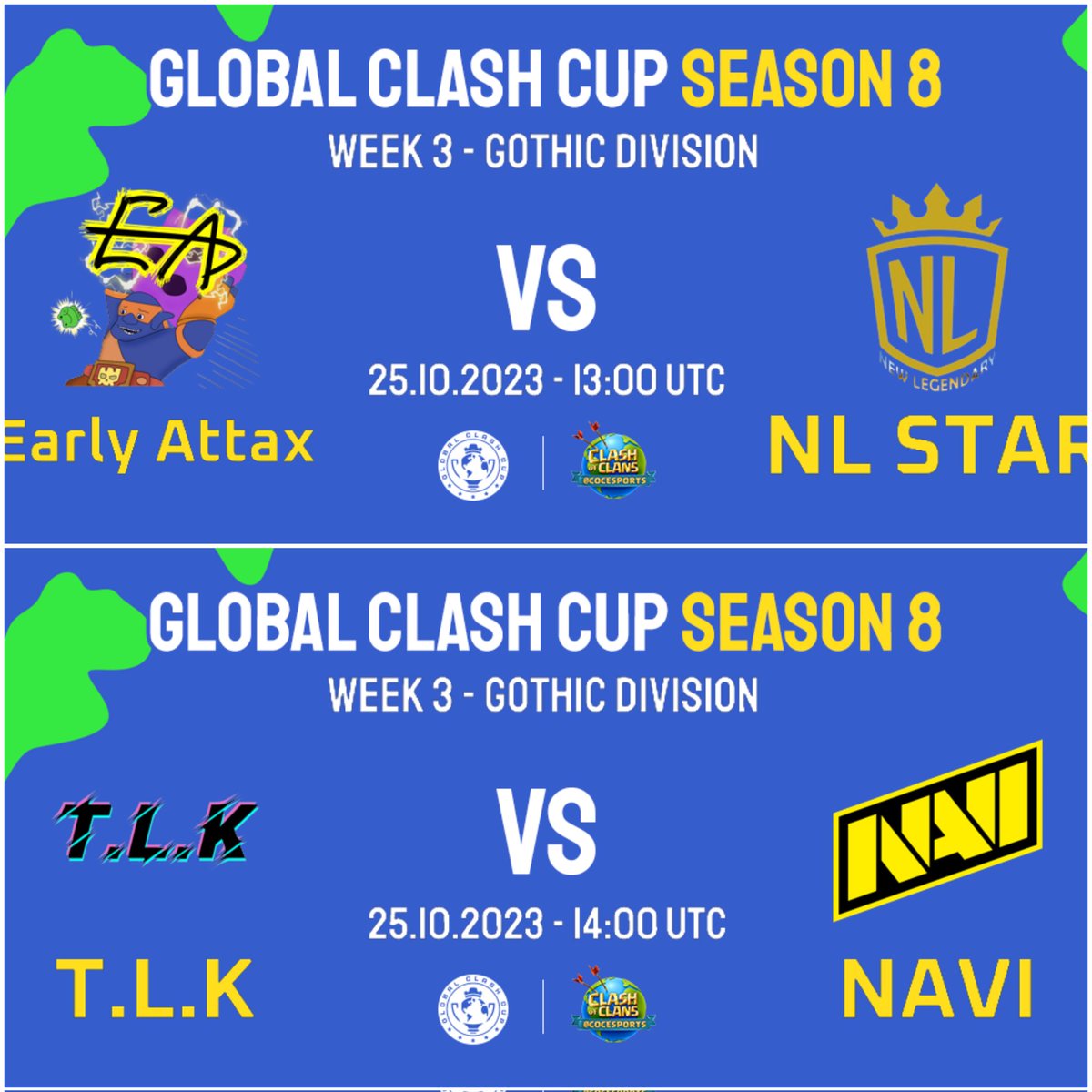 Style_coc's tweet photo. 🟣 LIVEEEEEE!
Doble Guerraza súper temprano, con duelazos asiáticos! 😍
🏆 @GlobalClashCup
✅ @earlyattax 🆚 #NLStar
✅ @COCTLK 🆚 @NAVI_coc
🎁 SORTEO de 2 PASES de ORO y 1 SKIN FANTASMAL a ELEGIR!
TODO el MUNDO para DENTRO! SIUUUU! ❤
👉 https://t.co/1tsBS7OeVq https://t.co/8PzBntzVXW