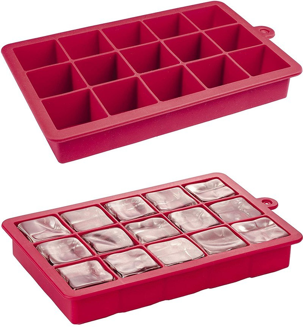 Forma para Gelo de Silicone Euro Vermelho