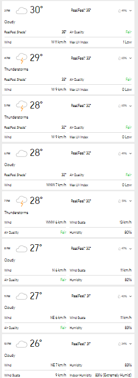 bsfmalaysia's tweet photo. #Cyberjaya Weather Prediction &amp; Actual Observation 2023-10-25 

Cyberjaya Monaco Hotel (~16:40pm - ~6-7pm) 
下午下雨

@GohSookJin
#iweb3 #ClimateCrisis #WeatherForecast #Malaysia https://t.co/7BVtftZhDs