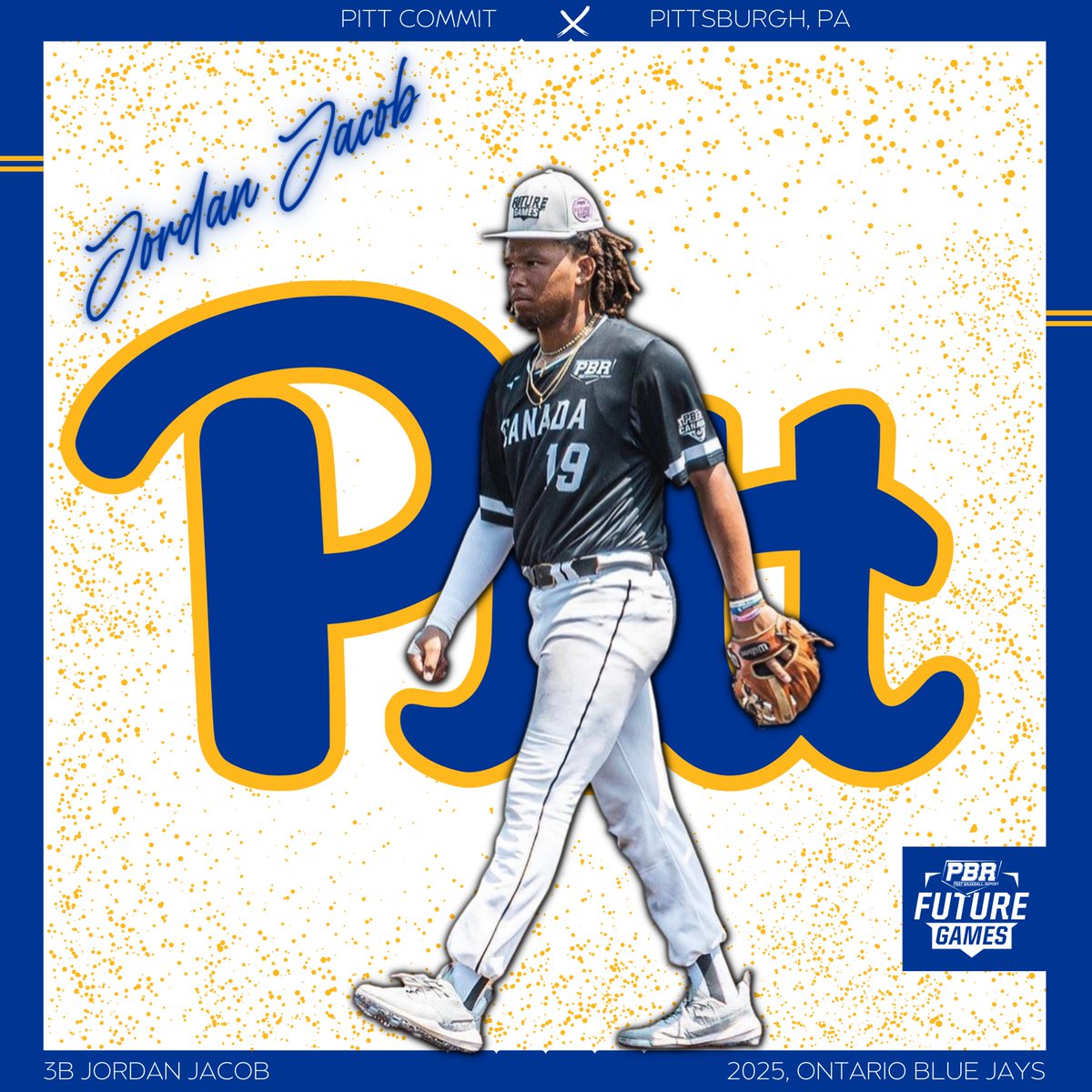 🚨𝐂𝐎𝐌𝐌𝐈𝐓𝐌𝐄𝐍𝐓 𝐀𝐋𝐄𝐑𝐓🚨 '25 3B Jordan Jacob (@jordanbb26) has announced his commitment to the University of Pittsburgh. Jacob is the 7th commitment from Canada's 2023 Future Games team. @Pitt_BASE || @OntarioBlueJays