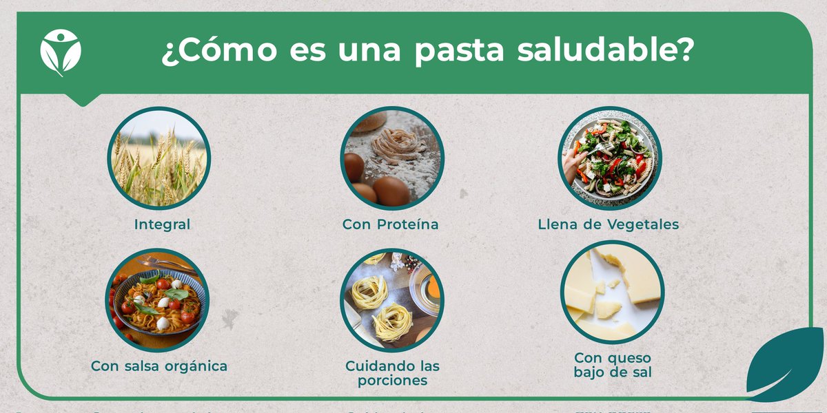 La pasta más saludable es la integral, sin embargo, pueden usar cualquiera siempre que cuiden las porciones y utilicen verduras más  proteínas en su preparación. ¿Cómo la preparan ustedes? #DíaMundialDeLaPasta