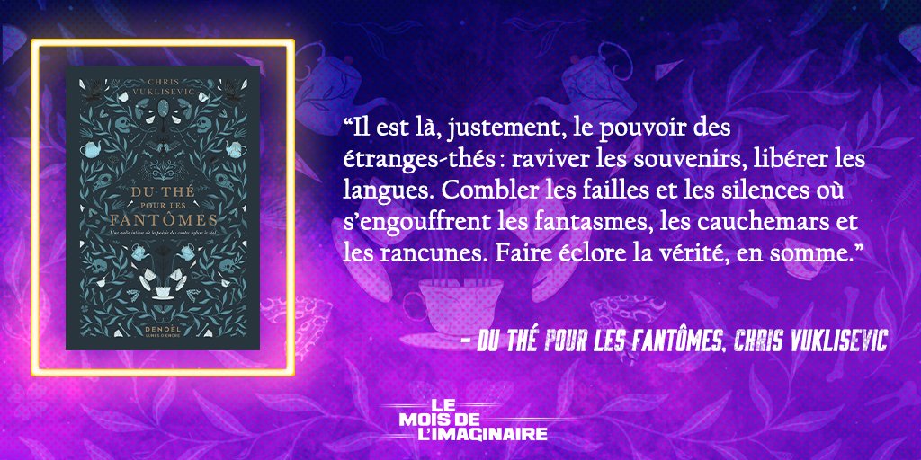 Il est 16h, vous prendrez bien un étrange-thé pour vous désaltérer ? Alors on vous conseille  #DuThépourlesFantômes de Chris Vuklisevic un étrange-thé aux notes subtiles et spirituelles, aux parfums de Provence et aux saveurs ensorceleuses à retrouver chez <a href="/EDITIONSDENOEL/">Les éditions DENOËL</a>  ! 🫖🍵