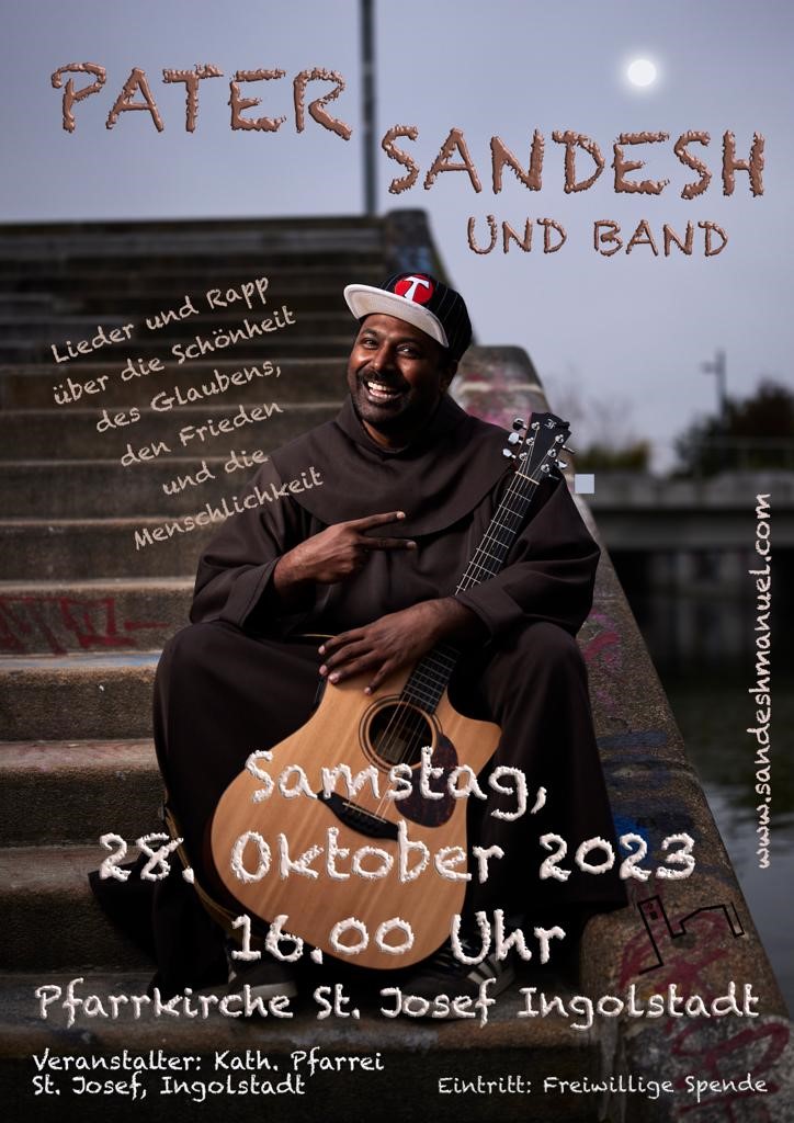 Veranstaltungshinweis: Pater Sandesh und Band besucht Ingolstadt
am 28.10.2023 um16:00 Uhr in der Kirche St. Josef
csu.de/verbaende/kv/i…
#Ingolstadt #konzert