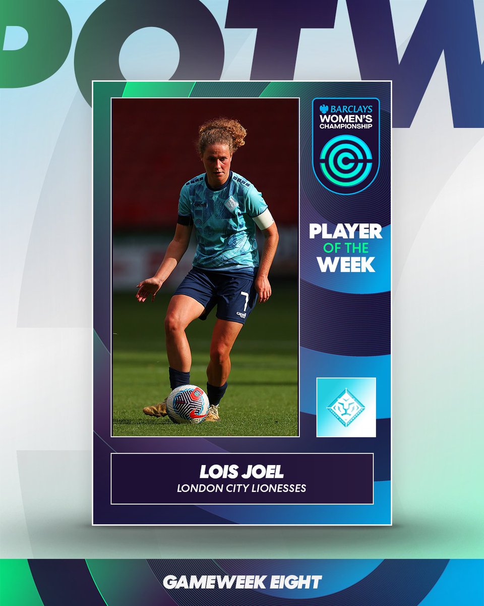 Introducing your #BarclaysWC Player of the Week, <a href="/loisjoel_/">Lois</a> 👏

<a href="/LC_Lionesses/">London City Lionesses</a>