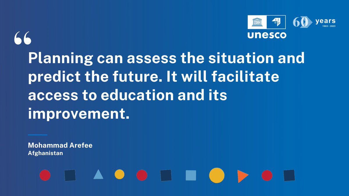 How can planning transform the future of education? To mark #IIEP60years, IIEP alumni worldwide share their views 👇🌏 🔜Join our Symposium on 8-9 Nov to hear more from them and share your voice! Register: at.iiep.unesco.org/symposium60-en 📍Paris (by invitation only) & online