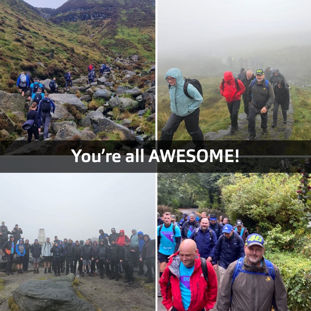A huge WELL DONE to the @GarageHiveUK community for taking on Kinder Scout & Mam Tor Circular in the Peak District and raising a fantastic £12,000! 😲👏💪 A huge thank you to everyone involved - this money will make an incredible difference to the lives of the people we support.