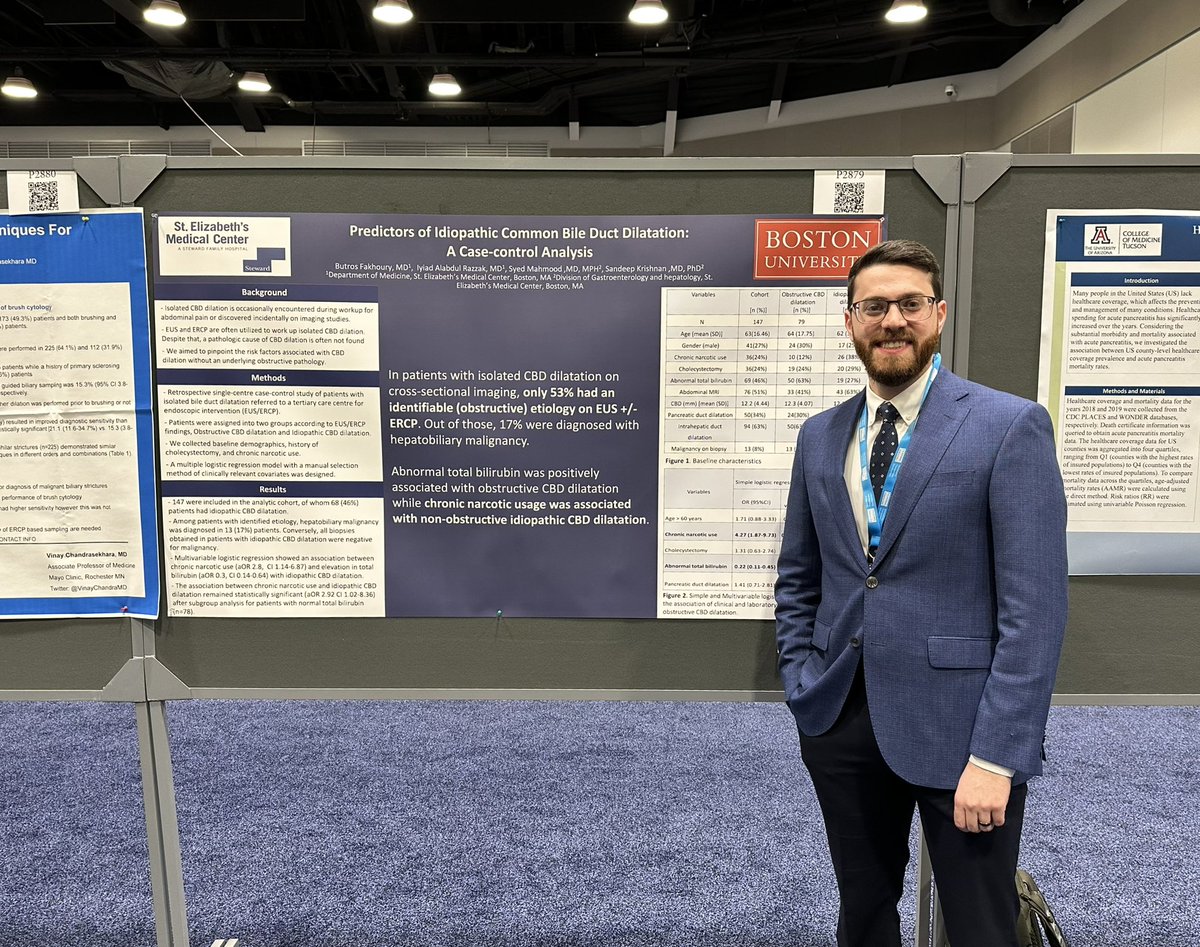 Pleased and honored to have presented our recent work at #ACG2023 in the beautiful city of Vancouver. Many thanks to my colleagues <a href="/butrosfakhoury/">Butros Fakhoury, MD</a>  and <a href="/MaramAlenziMD/">MARAM</a> and our incredible mentors <a href="/KashMahmoodMD/">Syed Kashif Mahmood, MD MPH FASGE</a> and Dr. Sandeep Krishnan. 
<a href="/AmCollegeGastro/">ACG</a>
#twitterGI