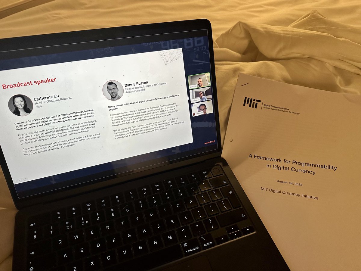 dgwbirch's tweet image. Up early catch up on #CBDC #Programmability with Danny and Catherine