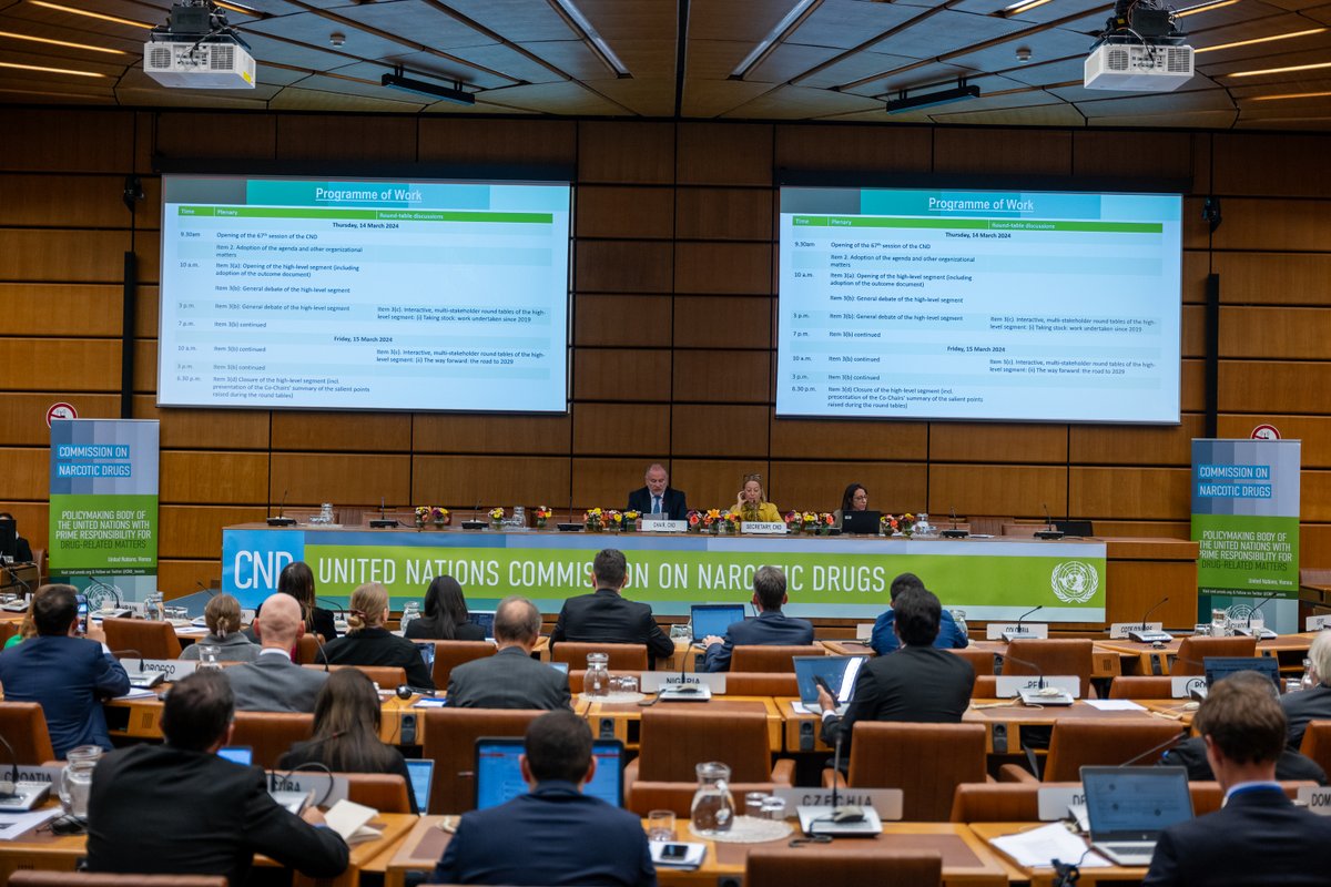 UNODC_CND's tweet photo. Lively discussions during the briefing by CND Chair, Amb. Miguel Camilo Ruiz Blanco @CancilleriaColAmb on the #Midterm2024 Review, for all interested stakeholders https://t.co/qasaVedek2
