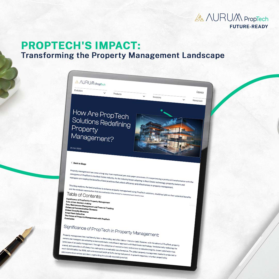 Discover the transformative power of #PropTech in our latest blog, 'How PropTech Solutions Redefine Property Management.' Learn how innovative tech is streamlining and enhancing #PropertyManagement.
#AurumPropTech #Blog #PropTechSolutions #RentalManagement #RealEstate #TechDriven