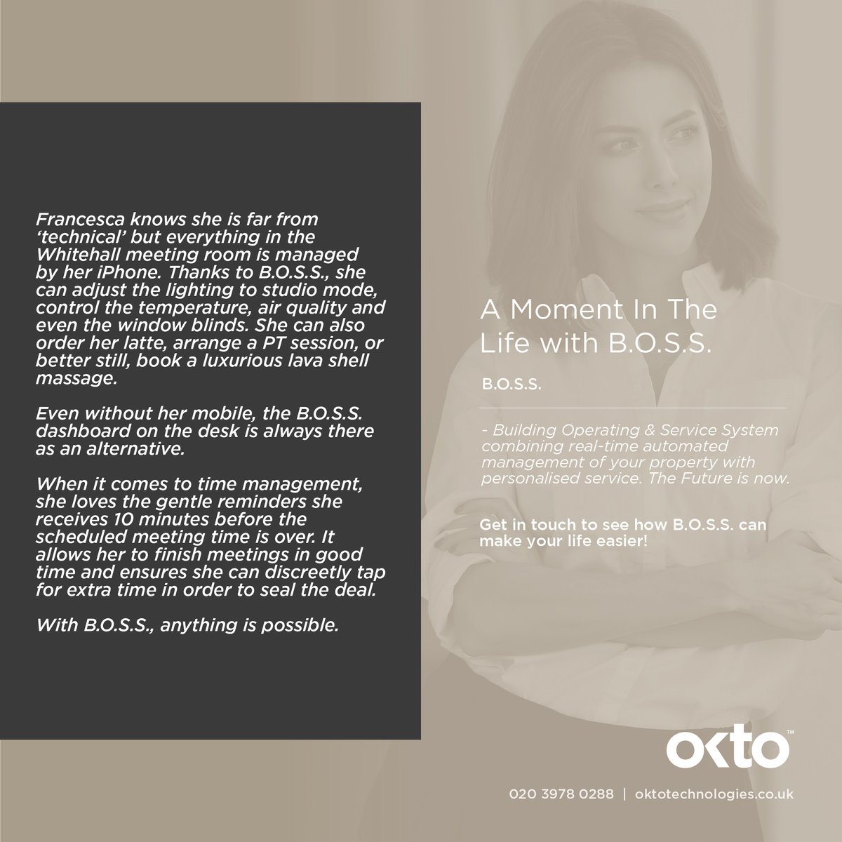 Okto_Tech's tweet image. A moment in the life with B.O.S.S.

Meetings made effortless with all the technical details at your fingertips, designed to make your work and life - easier. 

To find out more, visit oktotechnologies.co.uk

#jobsearch #careers #jobopening #oktotechnologies