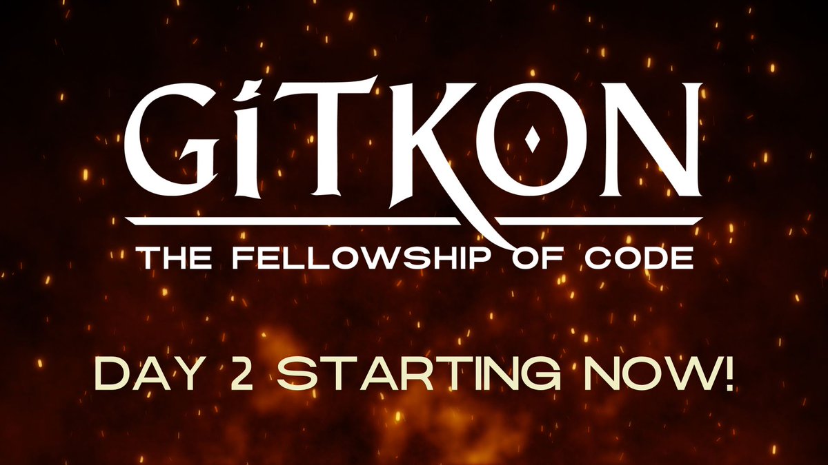 🚨 GitKon Day 2 is starting NOW! 🙌 Watch Live here 👉 gitkon.com/watch-live/ We hope you're ready for another day full of epic coding adventures. 🌋🔥 #GitKon #SoftwareDeveloper #Developers #SoftwareDevelopment #Conference #Technology #Tech #Coding #Programming