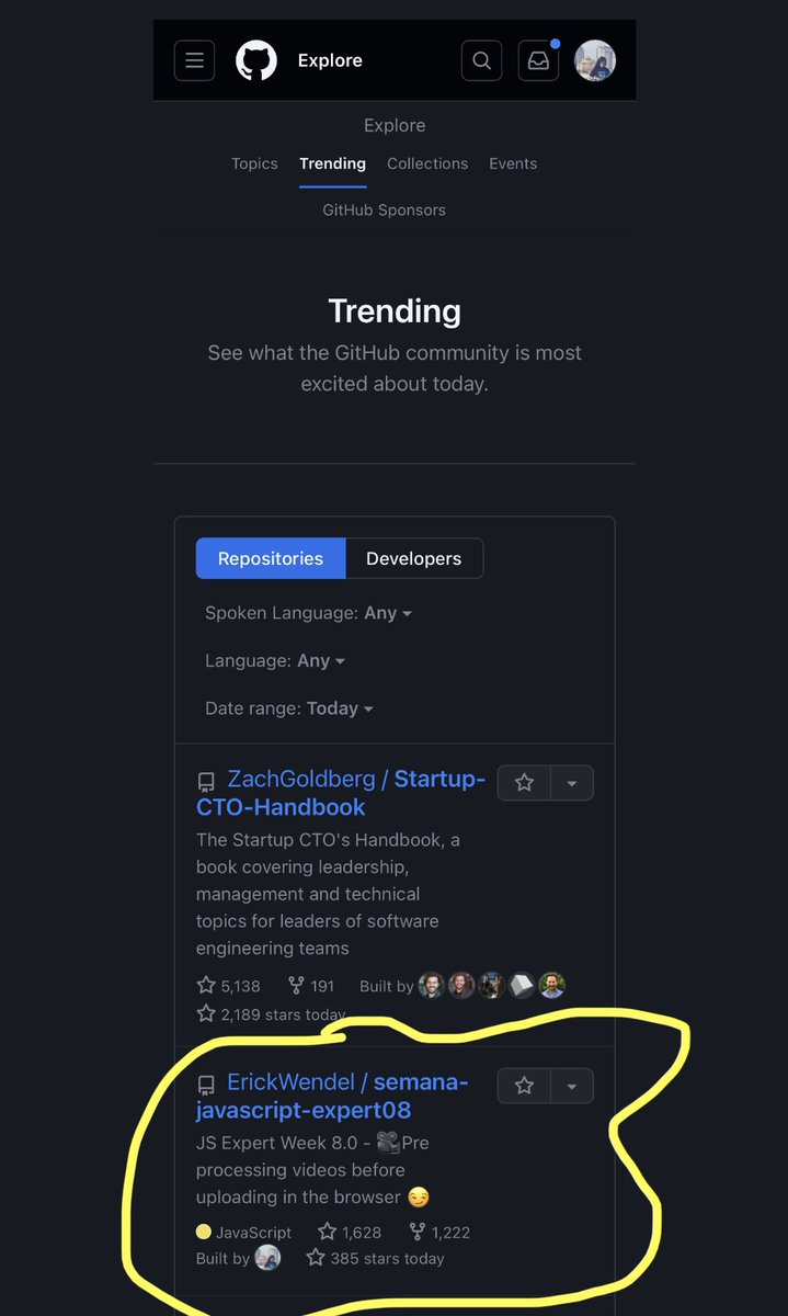 erickwendel_'s tweet photo. OMGGGG my repo reached top 02 on @github trending for ALL spoken languages and ALL programming languages 🥳🔥🔥🔥🔥
⭐️ https://t.co/GH2rrSBZ9g
Help me reach the Top 1 leaving your star in the project 🥳🥳🥳🥳🥳🥳
#githubstar #javascript #nodejs #semanajsexpert @GitHubBrasil https://t.co/bezYn32sJM