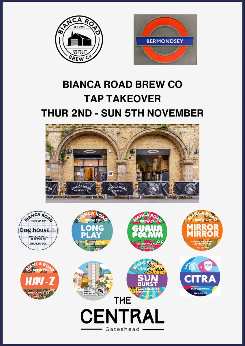The Central Bar (@the_central_bar) on Twitter photo The <a href="/biancaroad/">Bianca Road Brew Co</a> pallet has arrived for our/their tap takeover 2nd - 5th November!
Soooo looking forward to this! The <a href="/biancaroad/">Bianca Road Brew Co</a> pallet has arrived for our/their tap takeover 2nd - 5th November!
Soooo looking forward to this!