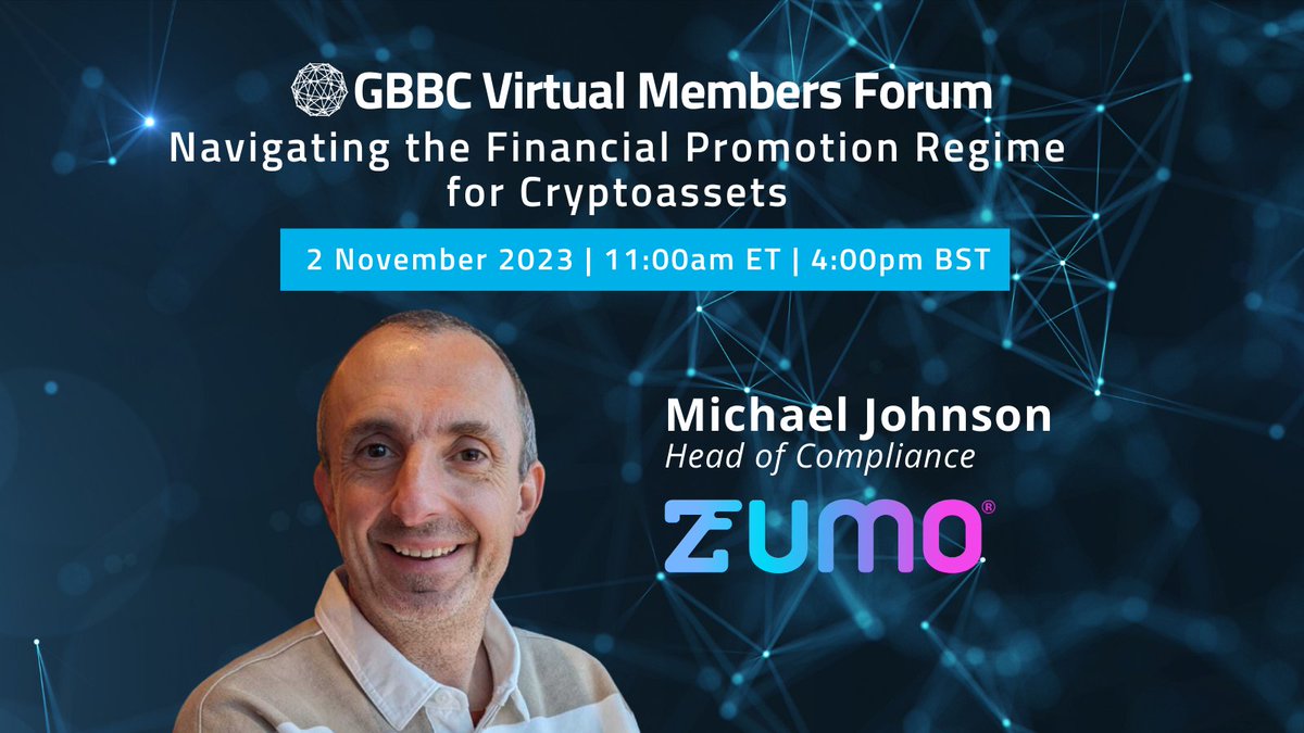 On Nov. 2nd, join GBBC Virtual Members Forum with <a href="/zumopay/">Zumo</a> as Michael Johnson, Head of Compliance, shares practical insights into maintaining compliance in the UK, and how to develop business models that meet regulatory standards. 🇬🇧⚖️

Register now 👇
eventbrite.com/e/gbbc-virtual…