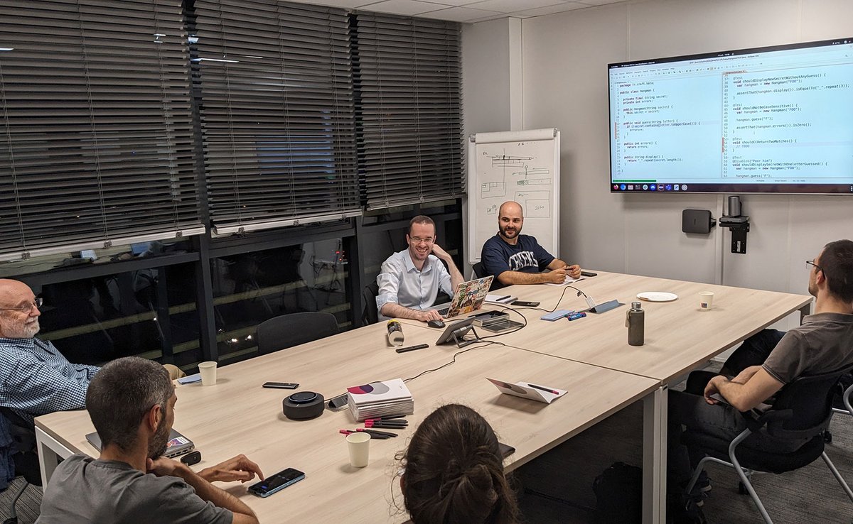 SullyGroup's tweet photo. 📣Jeudi 19 octobre, a eu lieu le MeetUp #MobPrograming organisé par #SoftwareCraftersLyon chez #SullyGroup
Un grand merci à Software Crafters, @WoodyZuill, Karim, Aurélien & tous les participants
#DigitalServices #ITAgility #MeetupinLyon https://t.co/jGTKMjsNdj