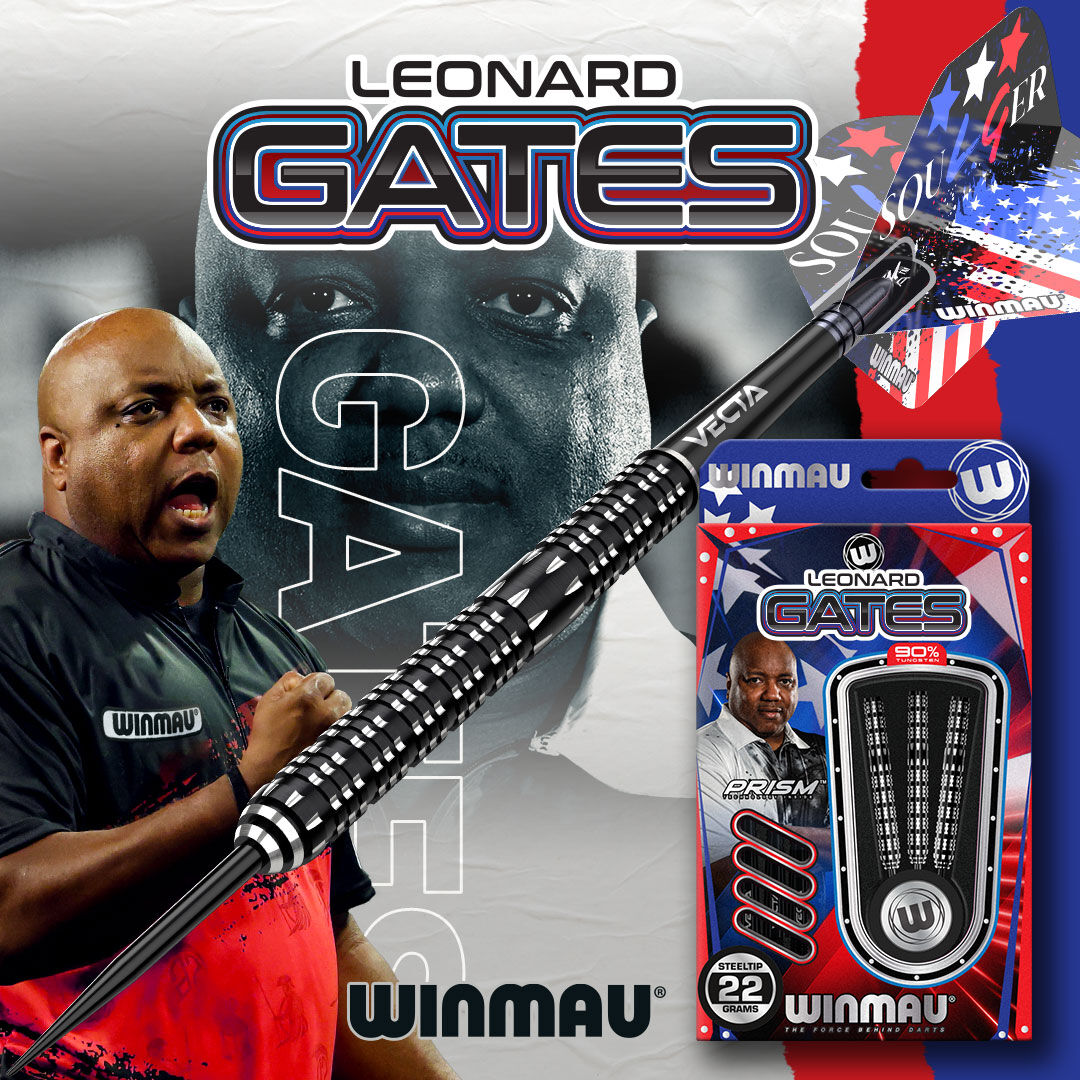 Winmau's tweet photo. THE NEW LEONARD GATES SIGNATURE SERIES

Leonard Gates is the USA’s number 1 most recognised player on the global tour, with several Major Wins to inspire the next generation of US players.

Available with Darts Retailers

Full 2024 collection ➡️  
https://t.co/6AHQ3sGjVQ https://t.co/UHed35lxXd