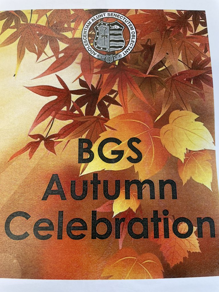 We look forward to seeing you all this evening for the ‘Autumn Celebration’ concert!
