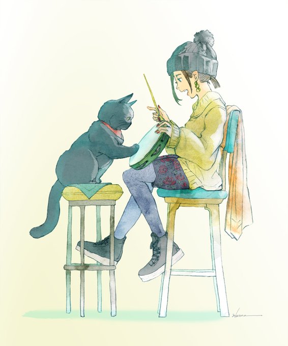 「黒猫 黒髪」のTwitter画像/イラスト(新着)｜5ページ目