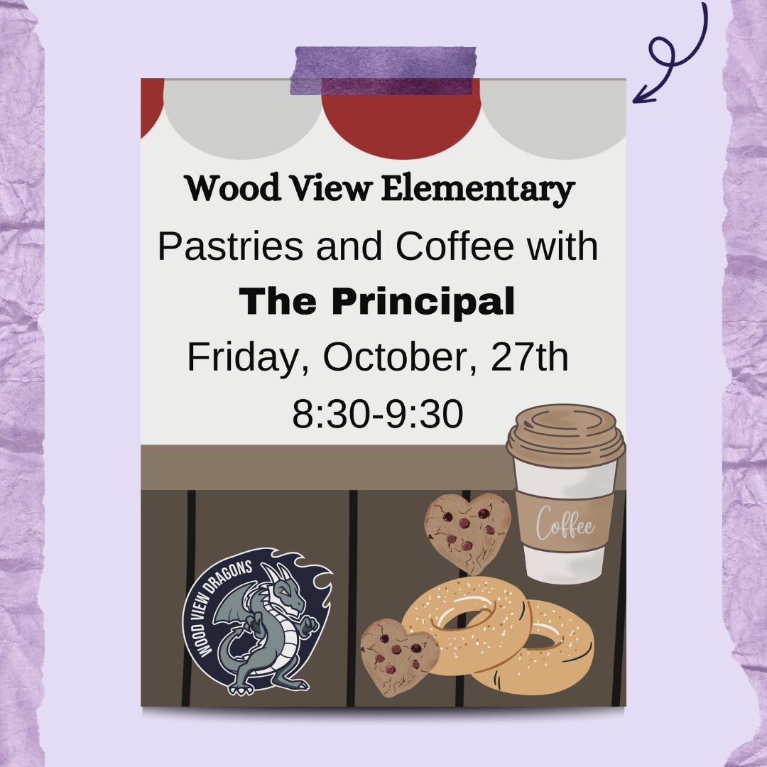 Donuts, Pastries, and Principal Chats! 🍩☕
.
.
Join us for a delightful morning of donuts, pastries, and a special opportunity to chat with our wonderful principal before the Parent-Teacher Conferences. 
It's a sweet start to a productive day! 
#WeAreWoodView