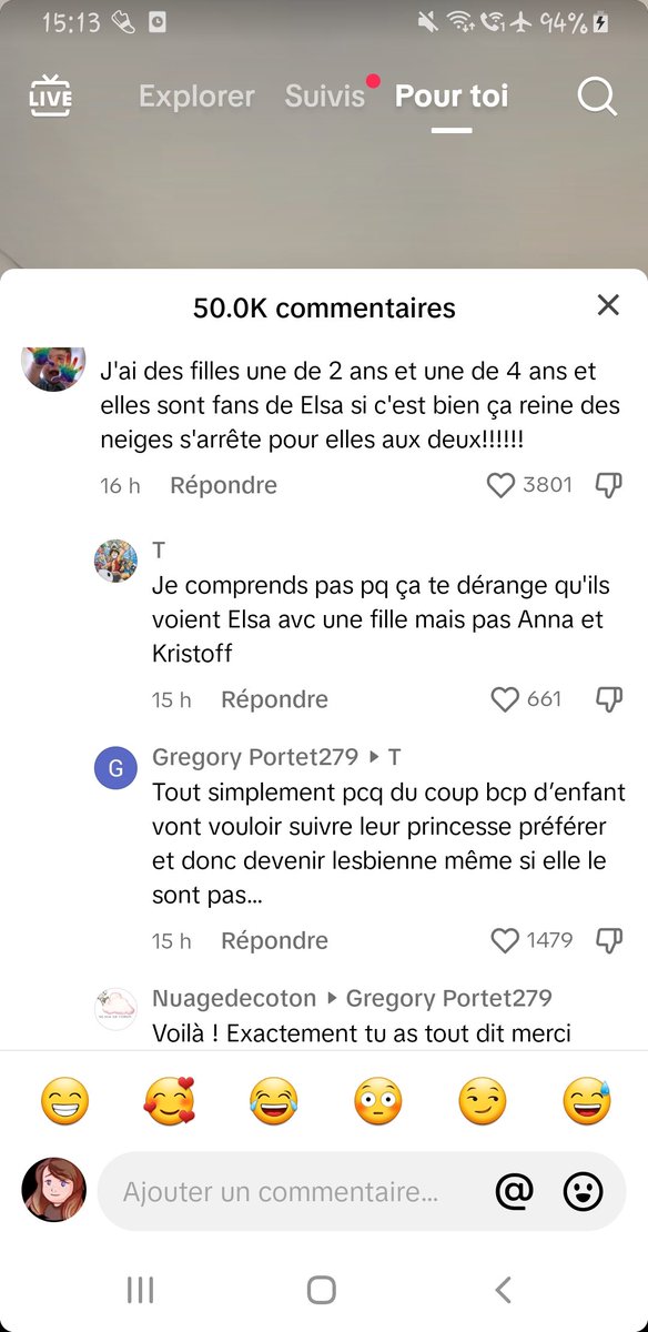 sevariable's tweet photo. Je viens de voir cette conversation lunaire sur tiktok 💀
(Contexte : la reine des neige 3 avec Elsa qui va rencontrer et tomber amoureuse d'une femme) https://t.co/8uTItHHAxE