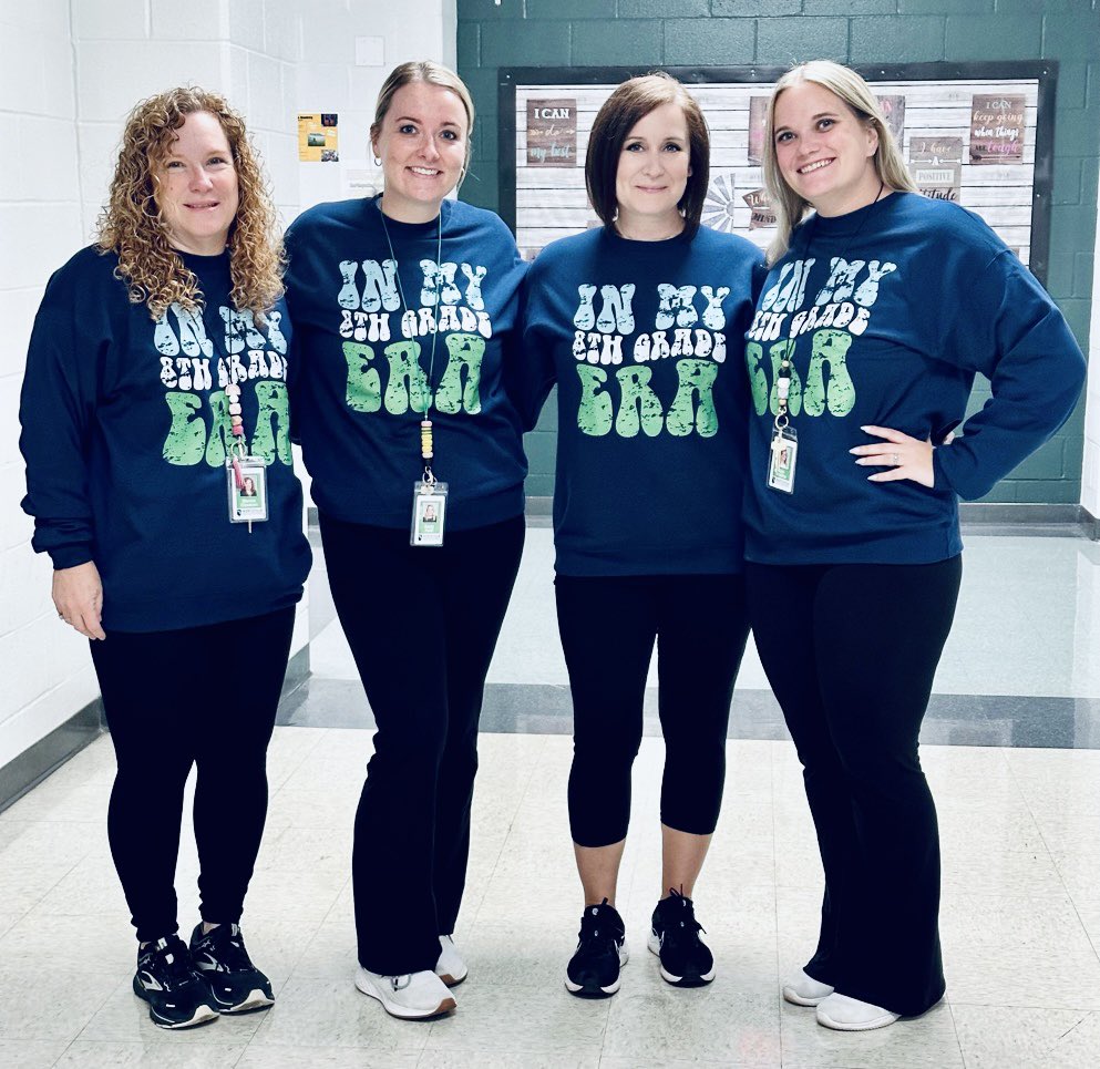 In our 8th grade era!  Happy Wednesday!