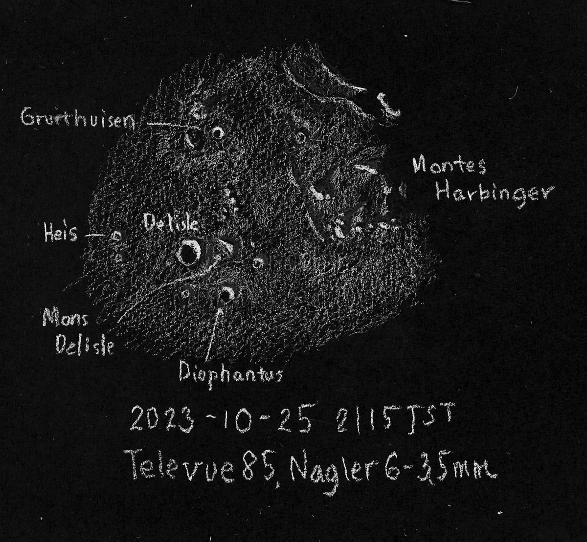 TakeshiAbe's tweet photo. Even though I am using black papers, I used a black pencil to draw small shadows this time as small shadows are difficult with erasers. I feel better with it. Making moon sketches is my tranquilizer. Hahaha.
#Televue #monnsketch https://t.co/wVS5LBEoiN