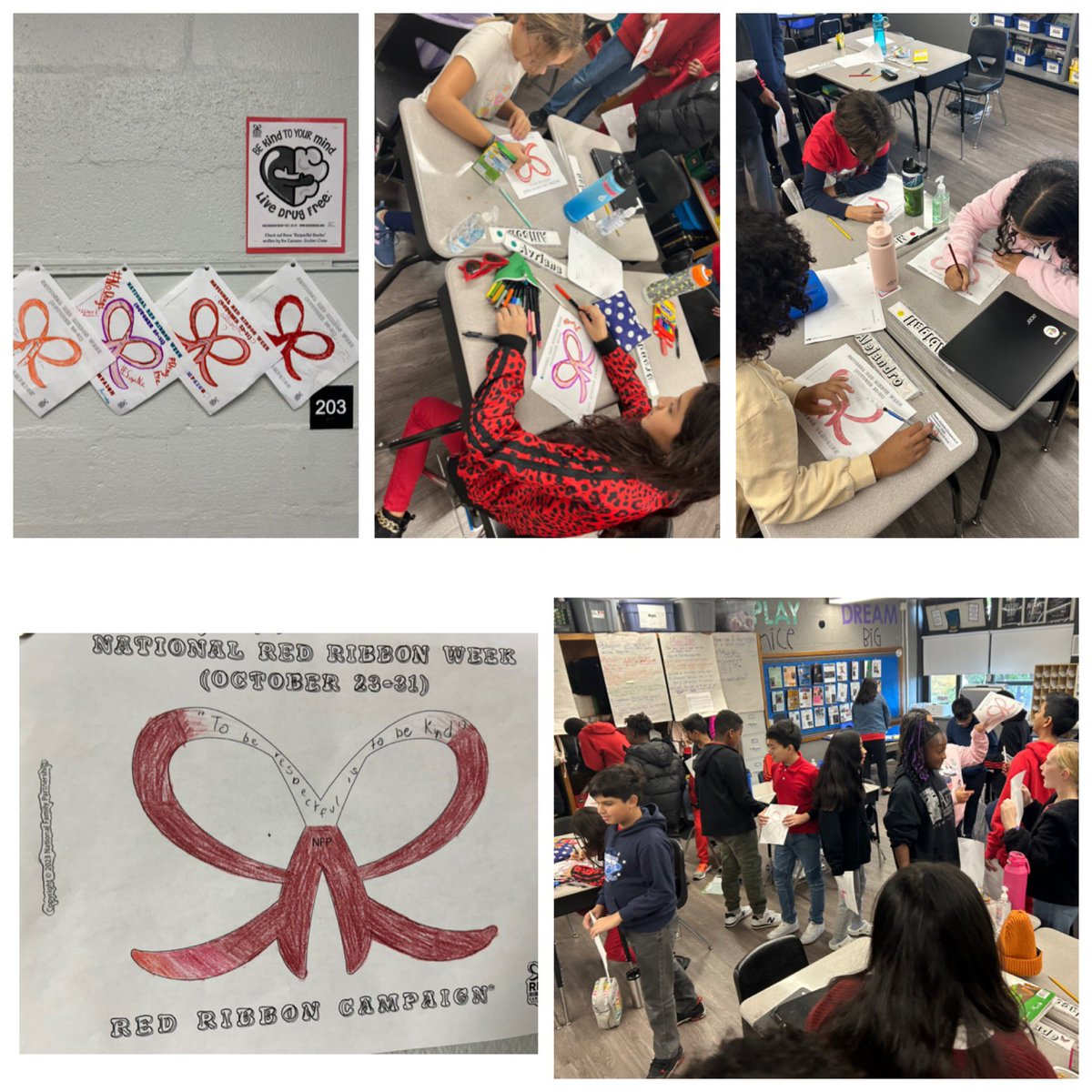 Celebrating Red Ribbon Week…A CEO, surgeon, gymnast, biologist, soccer player, teacher and even a published author. These are just some of the careers our students look forward to. Our class also wrote their own quotes about “respect” this week.