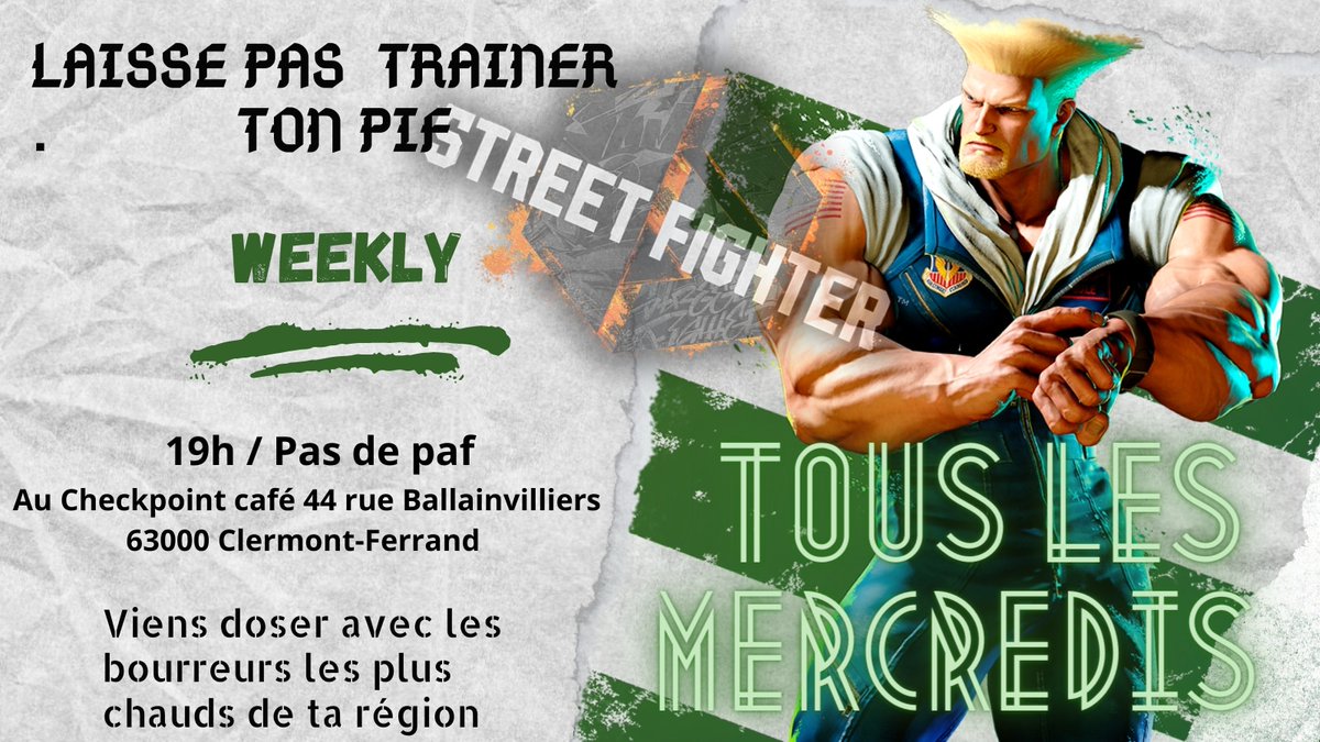 LePIFclermont's tweet photo. N'oubliez pas de soir notre dose de baston hebdomadaire ☺️ lien en commentaire pour s'inscrire https://t.co/62j6TxqnGQ