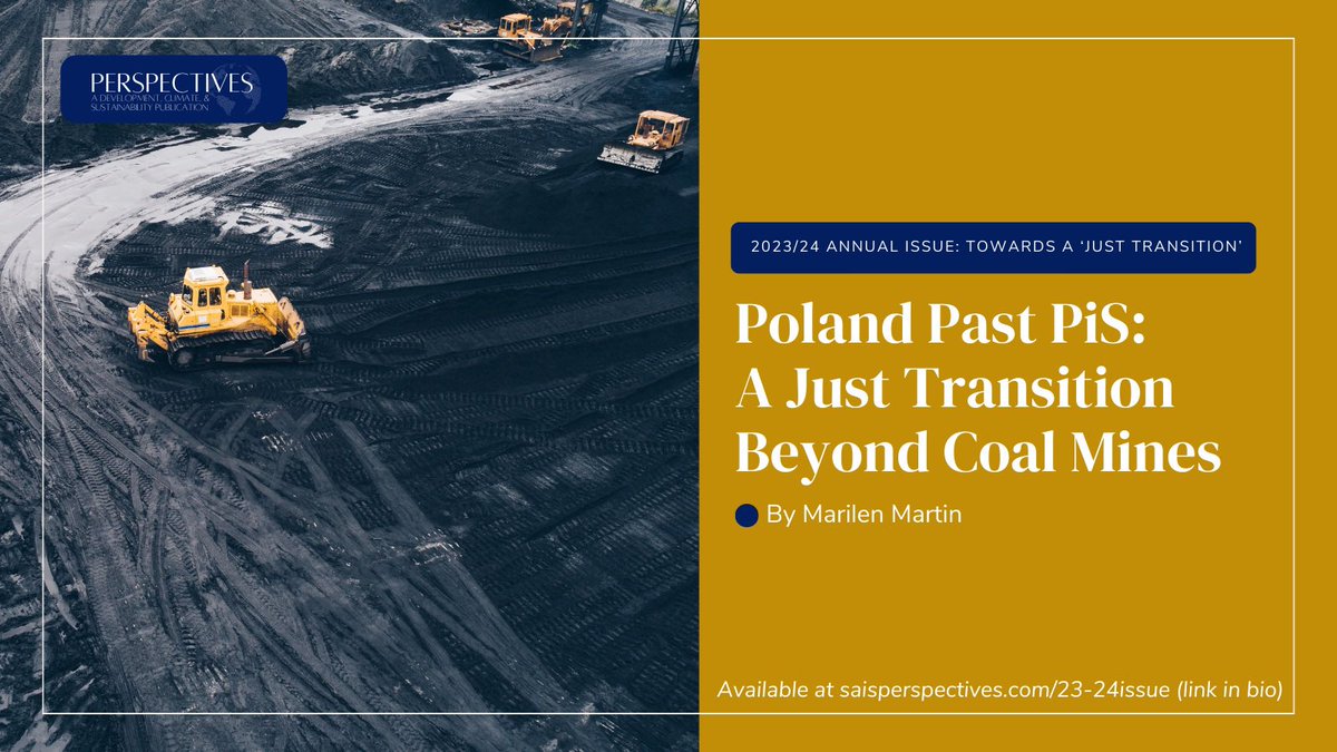 🇵🇱Our Senior-Editor Marilen Martin discusses new opportunities for Poland’s energy transition in light of the country’s recent elections.

Read her insights in the latest article of our 2023/24 Annual Issue: Towards A ‘Just Transition.’

📲Visit saisperspectives.com/23-24issue