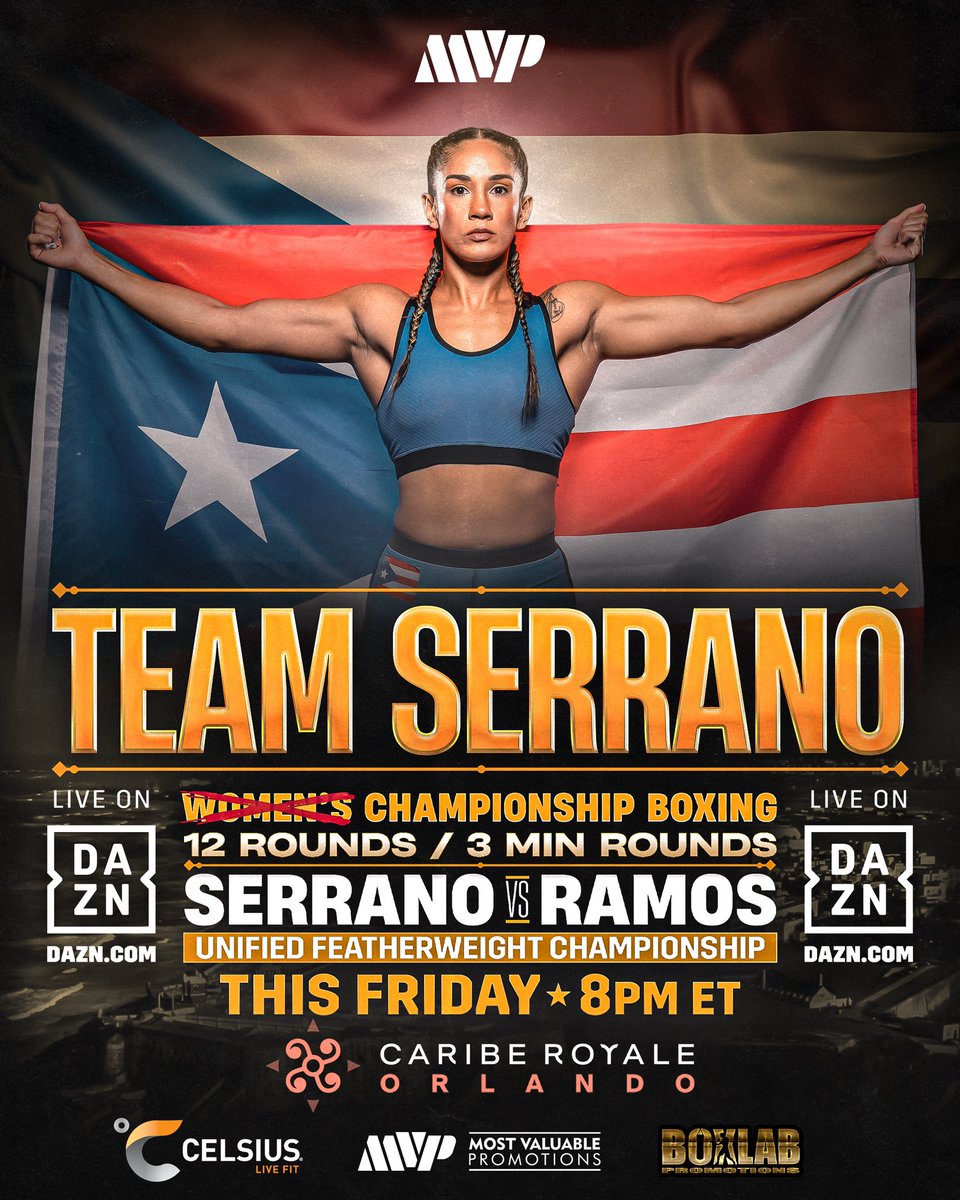 Serranosisters's tweet photo. This is for all women. This is for all Latinas. This is for Puerto Rico. This is for boxing. This is for history. This is for me.  Repost if you are with me! 🙏❤️

#12x3 #Equality #MyLife #MyChoice https://t.co/N6FtmXXBke