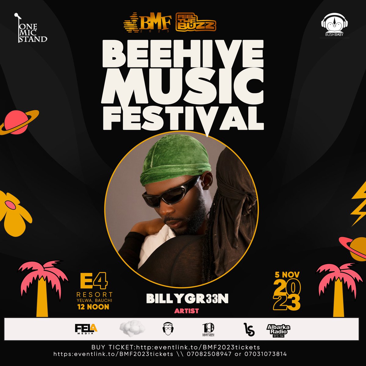 Get ready to groove to the electrifying tunes of <a href="/Billy/">William Patrick Corgan</a> Gr33n at the Beehive Music Festival 2023! 🎶🕺 

Don't miss this sensational performance by one of the hottest music artists around! 🔥🎤 
#BMF2023
#FeeltheBuzz