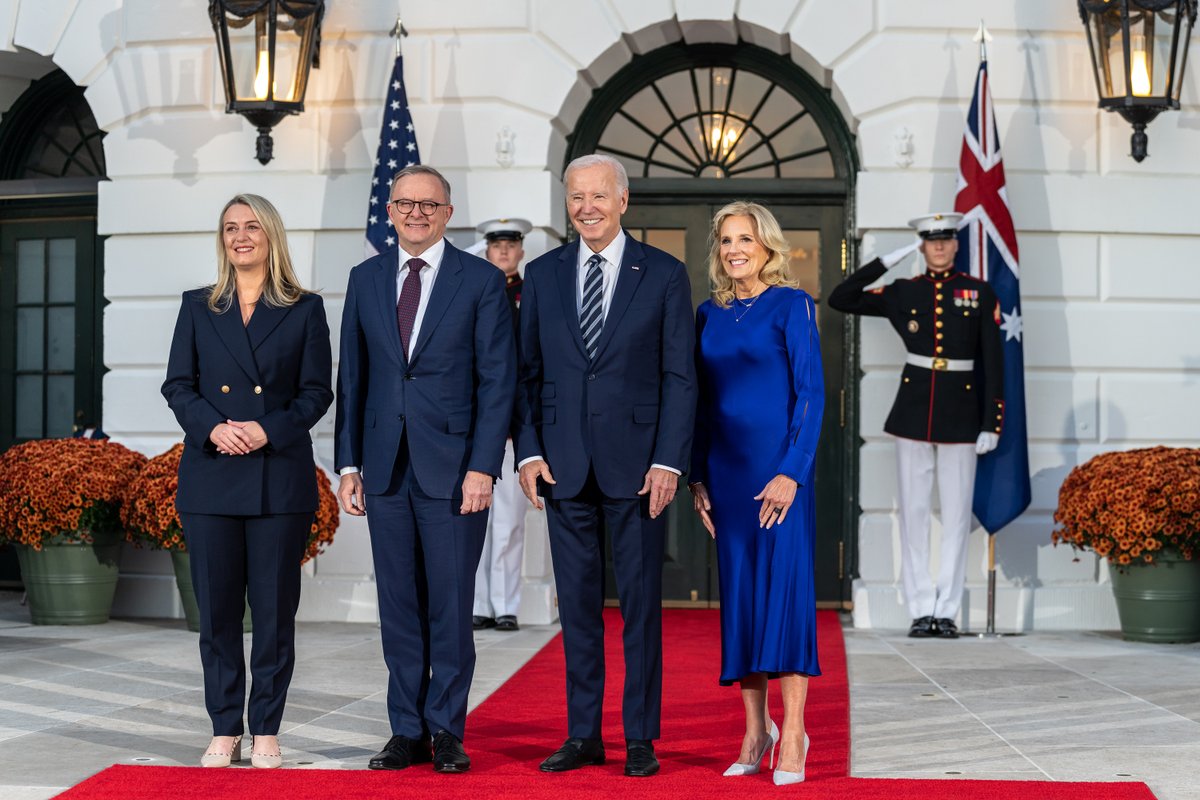 POTUS46Archive's tweet image. Welcome to the White House, Prime Minister Albanese and Ms. Haydon.
