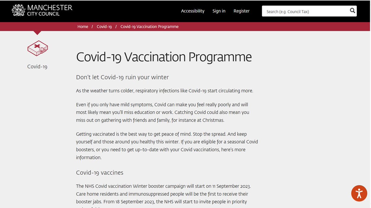 You, someone you know or those you support can get up to date on Manchester's Vaccination Programme via this link. manchester.gov.uk/info/500362/co…