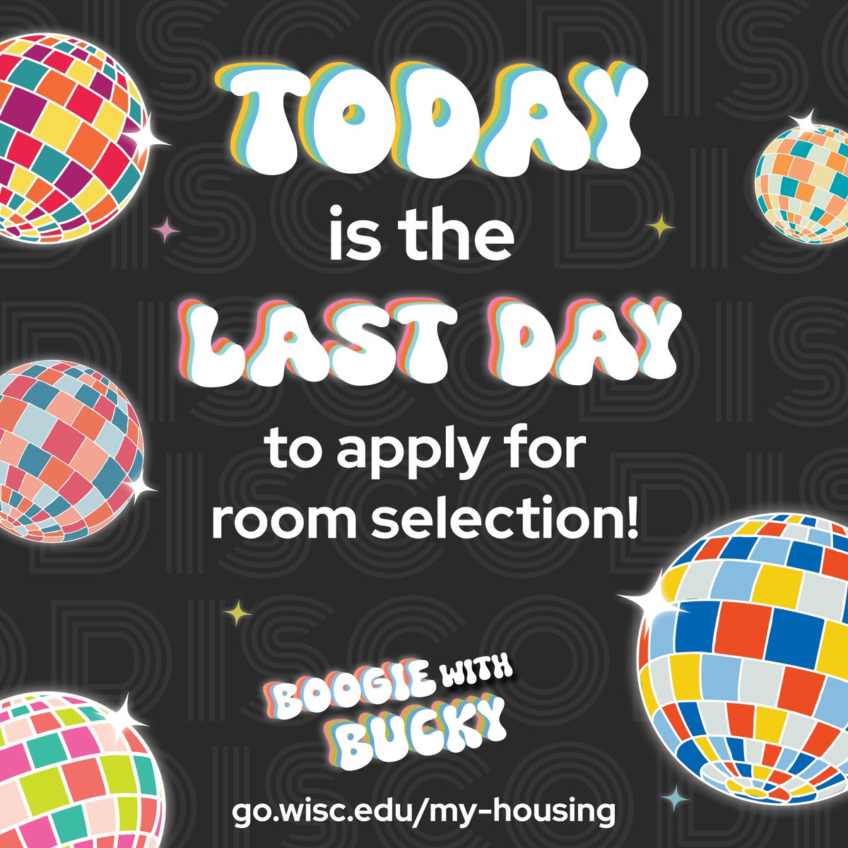🎶 You can dance, you can thrive, having the time of your life. See that girl, watch her screen, she's applying to #LiveWithBucky next year. 🎶 It's not quite what ABBA sings, but we're grooving anyway. The Notice of Intent deadline is 11:55pm TONIGHT. go.wisc.edu/my-housing