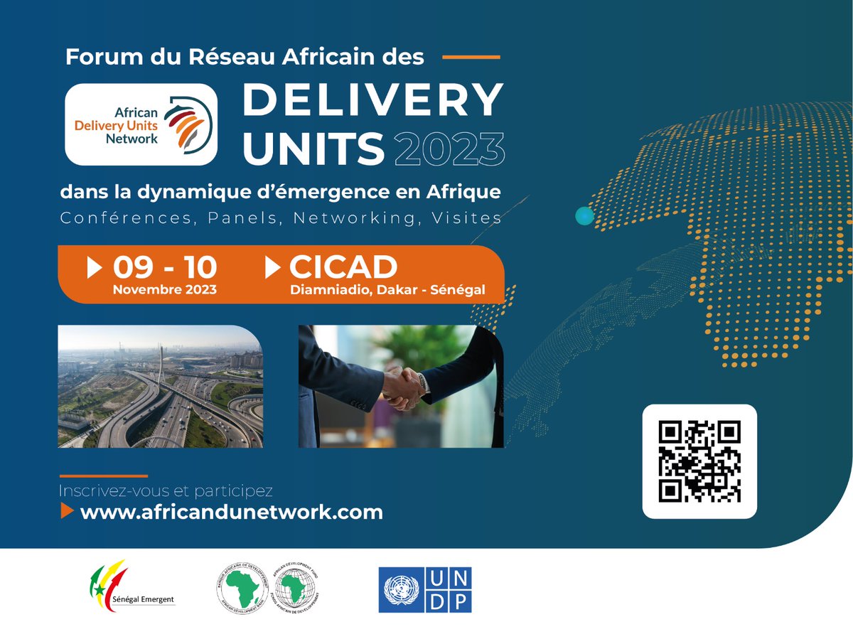 BOCS_PP2050's tweet photo. #SaveTheDate 🔔 !
Le Sénégal accueillera les 9 et 10 novembre 2023, au CICAD, le Forum du Réseau Africain des #DeliveryUnit en partenariat avec @AfDB_Group et @UNDP.
Restez connecté sur @bospse2035 et https://t.co/UBAUxRCgCR pour participer à l’émergence de l’Afrique !
#kebetu https://t.co/ZVFKXsl8J2