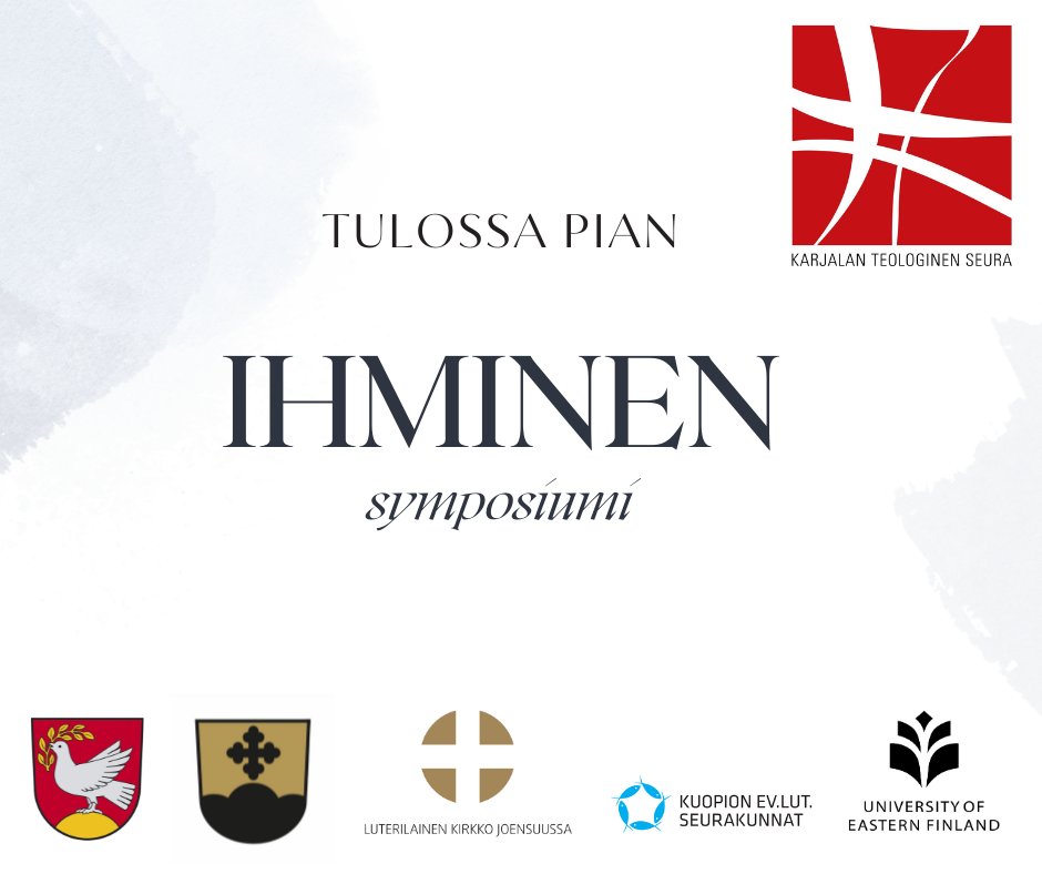 Hei siellä, meillä on hyviä uutisia:
Vuoden 2024 Ihminen symposiumi on tulossa!
Milloin ja missä: 5.-6.2.2024, AU100 (Itä-Suomen yliopisto)

Tarkempi ohjelma on tulossa pian, pysythän siis kuulolla.
<a href="/KTS_tiedottaa/">Karjalan teologinen seura (KTS)</a> 
@UEFTheology