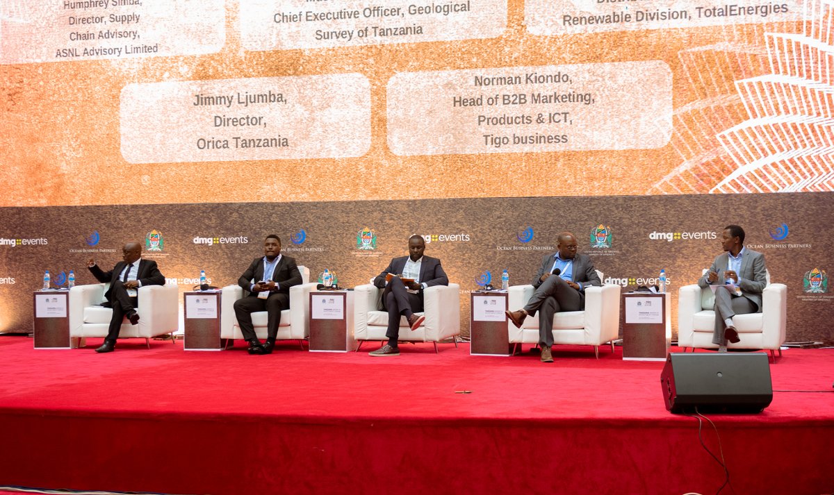 tmifevent's tweet photo. Next up we had our second session of the, a Panel of Discussion about Mining Technology, Innovation, Smart Mining and Mineral Exploration: Perspectives on the Sector’s Future. 

#TMIF2023 #TanzaniaMiningInvestmentForum #Mining #Tanzania #dmgevents https://t.co/3pNt28p8Ky