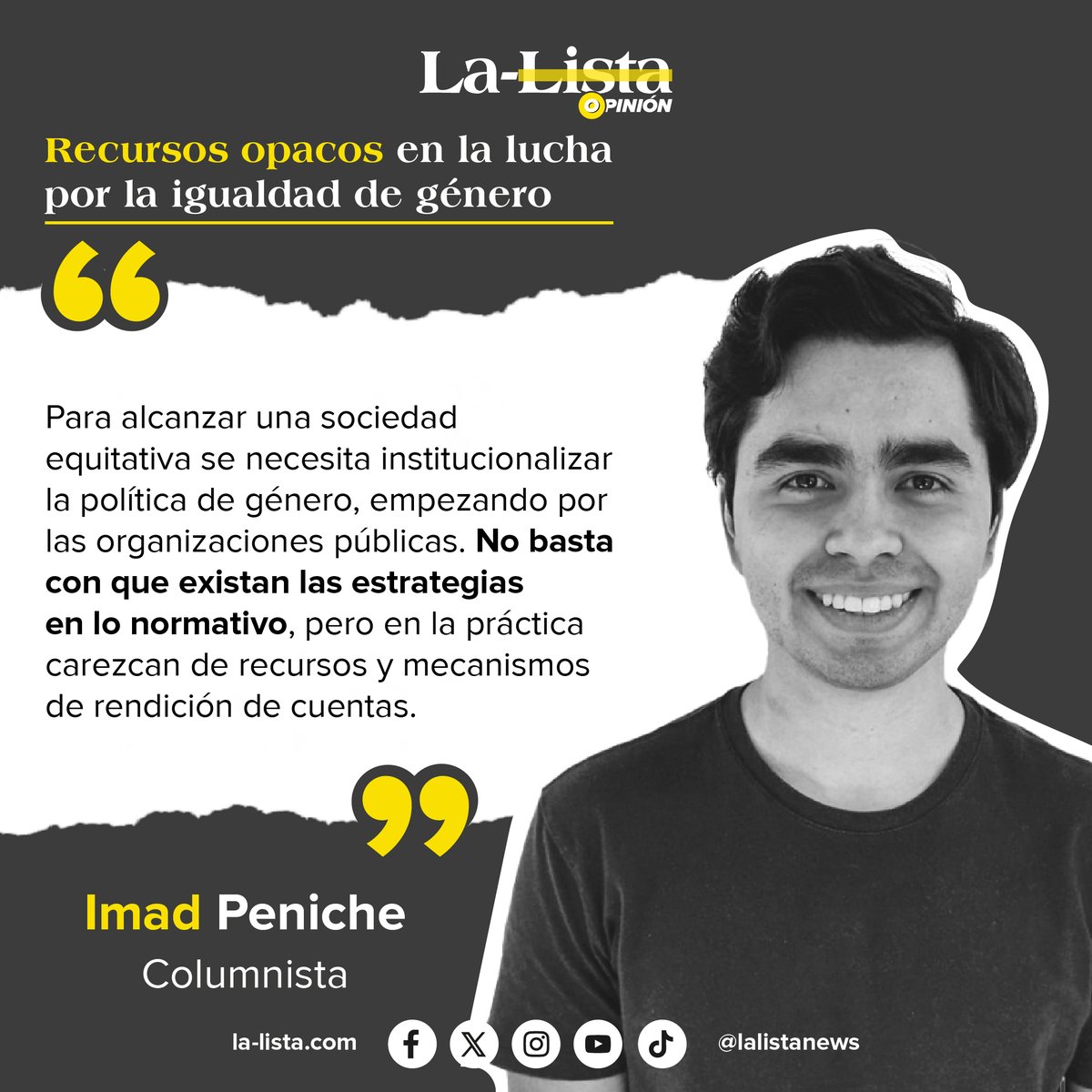 LaListaDeportes's tweet photo. #Opinión | Recursos opacos en la lucha por la igualdad de género.

✒️ Por @imadpgc en #LaListaNews

https://t.co/bc3WmGJ5Nk https://t.co/ZLUb6LRT84
