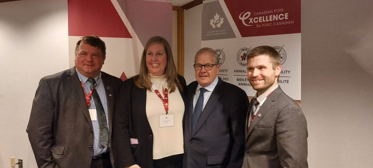 OntarioPorkNews's tweet image. Yesterday, Ontario Pork Board members and Ontario’s representatives on the @cdnpork Board participated in multiple meetings with policymakers, representing the interests of provincial pork producers at the national advocacy meetings in Ottawa.
