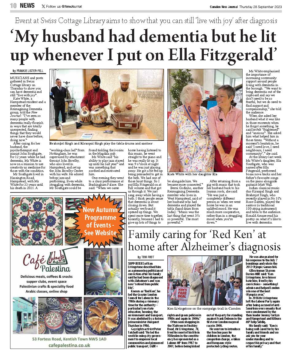 'I've seen so many people with dementia really flourish in ways that are totally unexpected...' Read this story about Coalition member Kate White and the #takingittothestreets campaign event in Camden, UK last month: pages.pagesuite.com/5/0/50b265ba-7… #reimaginingdementia