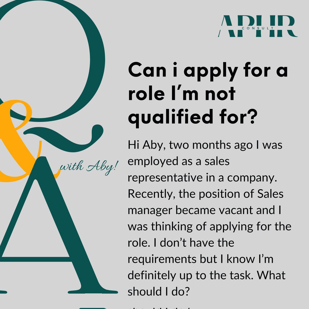aphrconsult's tweet photo. It's Aby again and she gives the best advice to this questioner in today's edition of Q&A with Aby! ✨
#aphrconsult #questions #workchronicles #workpromotion #salesrep #salesmanager #hrservices #hrtips #workadvice #hrinlagos #qnawithaby #QnA https://t.co/h911p1aRUx