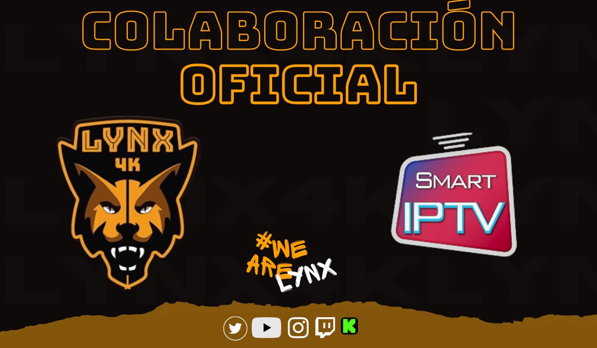 Lynx4K_ESPORTS's tweet photo. 🟠COLABORACIÓN
Os presentamos un nuevo acuerdo con #SmartIPTV. Si queréis más información sobre como ver vuestros partidos favoritos, por ejemplo, no dudéis en contactarnos por MD. https://t.co/LLoimJq84c