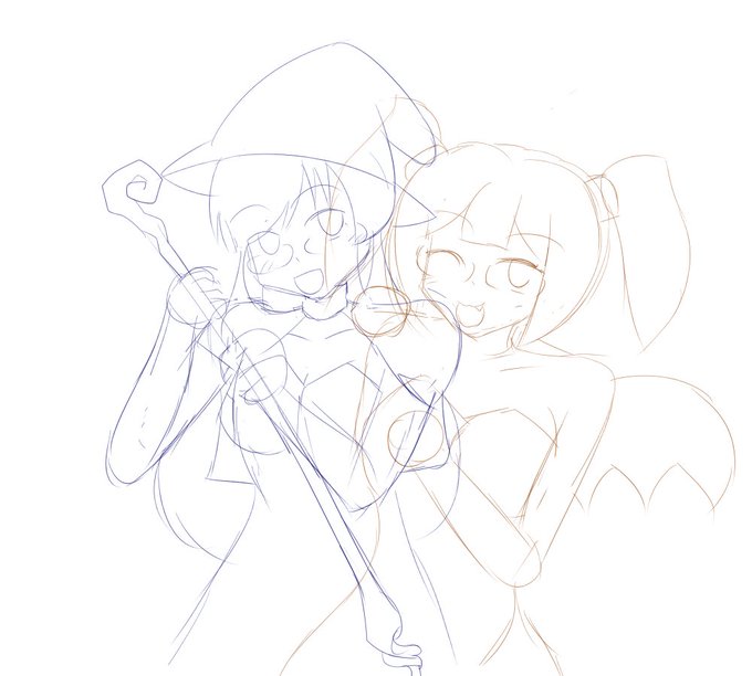 ハロウィン絵 案2 これでいくかも? 