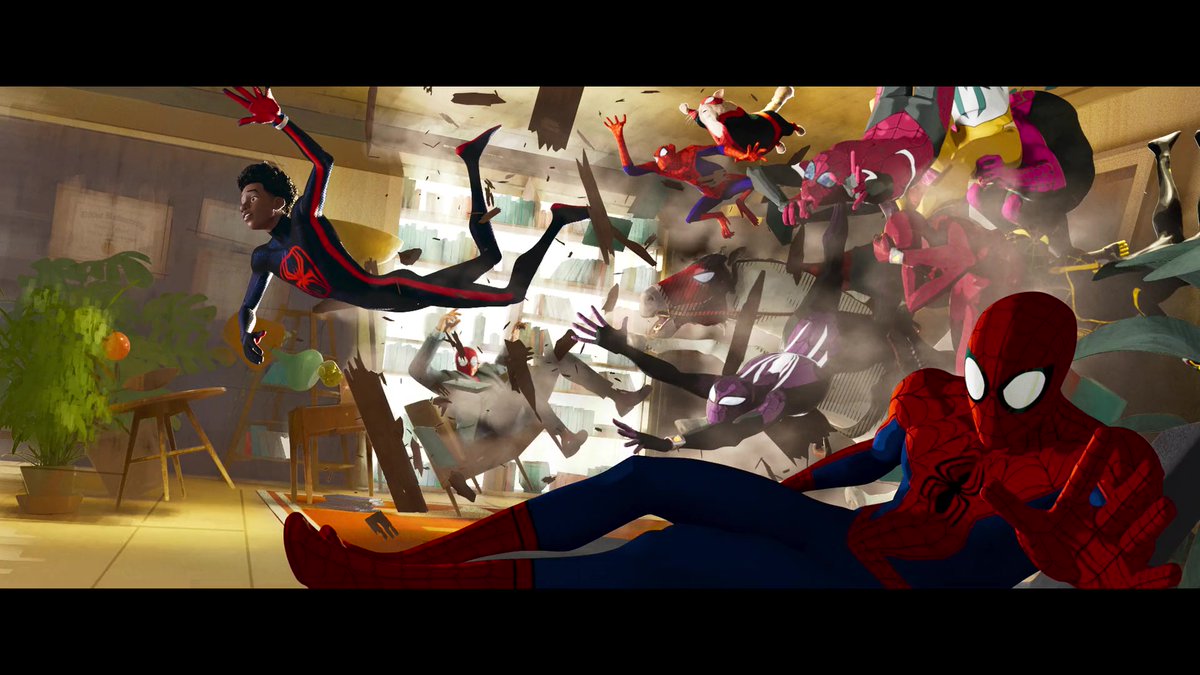 Every shot has a story. From this beautiful painting by Kat Tsai, to one of our earliest Earth-928 Lookdev frames by Nakia McGlynn, to the final shot composited by Bo Struye...every shot passes through the hands of talented artists collaborating to create the final shot on