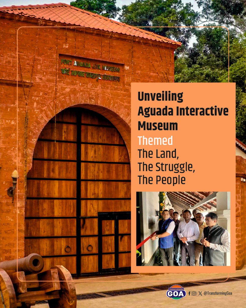 Unveiling Aguada Interactive Museum; Themed The Land, The Struggle, The People

#goa #GoaGovernment #TransformingGoa #facebookpost #bjym #bjymgoa #AguadaMuseum #InteractiveExperience #TheLand #TheStruggle #ThePeople #HeritageUnveiled #CulturalJourney  #ExploreAguada