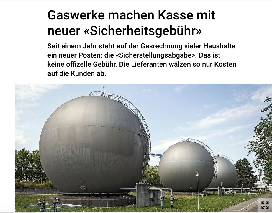Seit 2022 zahlen Gaskunden eine "Sicherheitsabgabe". Eine irreführende Formulierung von Gaswerken, die damit Kosten abschieben und dem Bund die Schuld dafür geben.  Erster Artikel im #Saldo mit
<a href="/MarkusFehlmann/">Markus Fehlmann</a> 

Zu lesen hier: tinyurl.com/ktippredaktion

<a href="/ktipp_redaktion/">K-Tipp</a>
