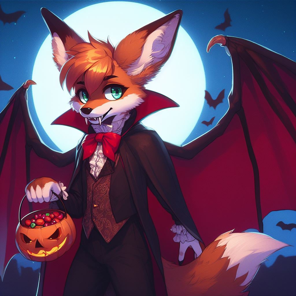 clytsune's tweet photo. Dulce o truco? 
#furries 
#AIart https://t.co/cItdd7uSxm