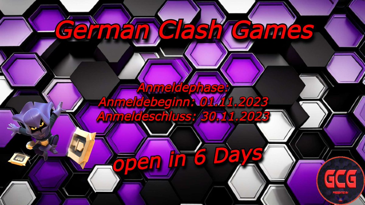 Smie74548840's tweet photo. Me and my teammate and good friend want to revive German tournaments and with a lot of time and joy we want to introduce you to GermanClashGames .
Come by and join our server .
Cross the swords and sign up.
We are looking forward to you .
@Vision_77_
https://t.co/ubvygSPI3C https://t.co/mbDb8IB2JI